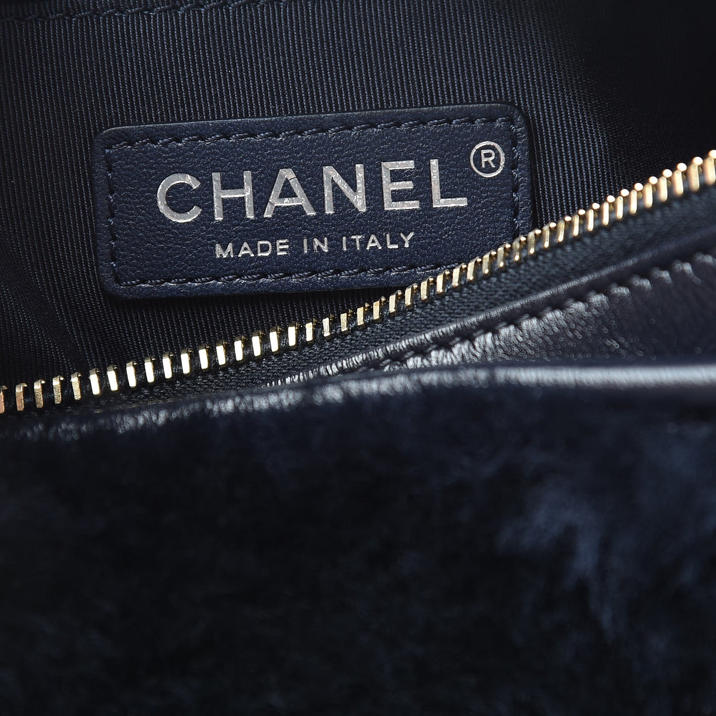 Shearling Small Gabrielle Hobo Navy