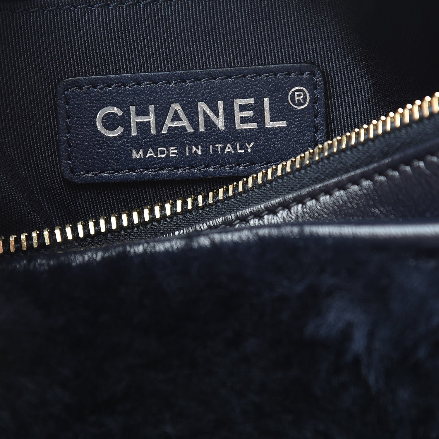 Chanel Shearling Small Gabrielle Hobo Navy 5 of 9