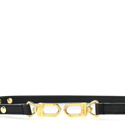 Louis Vuitton Calfskin 16mm Adjustable Shoulder Strap Black 3 of 4