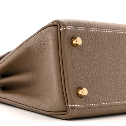 Hermes Togo Kelly Retourne 25 Etoupe 9 of 13