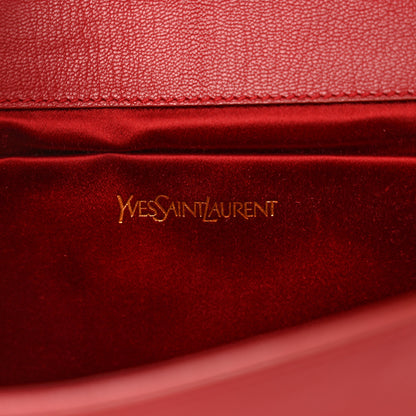 Saint Laurent Goatskin Monogram Large Belle De Jour Clutch Red 6 of 10