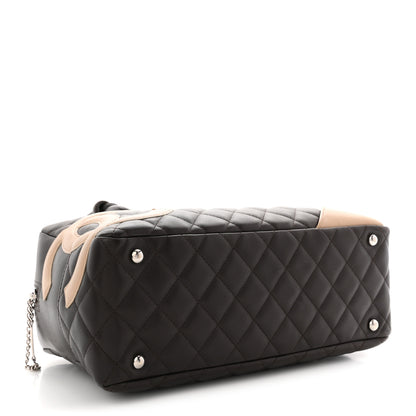Chanel Calfskin Quilted Cambon Large Bowler Brown Beige 6 of 21