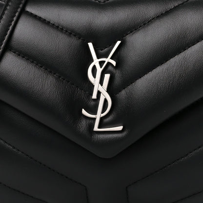Saint Laurent Calfskin Y Quilted Monogram Toy Loulou Crossbody Bag Black 10 of 12