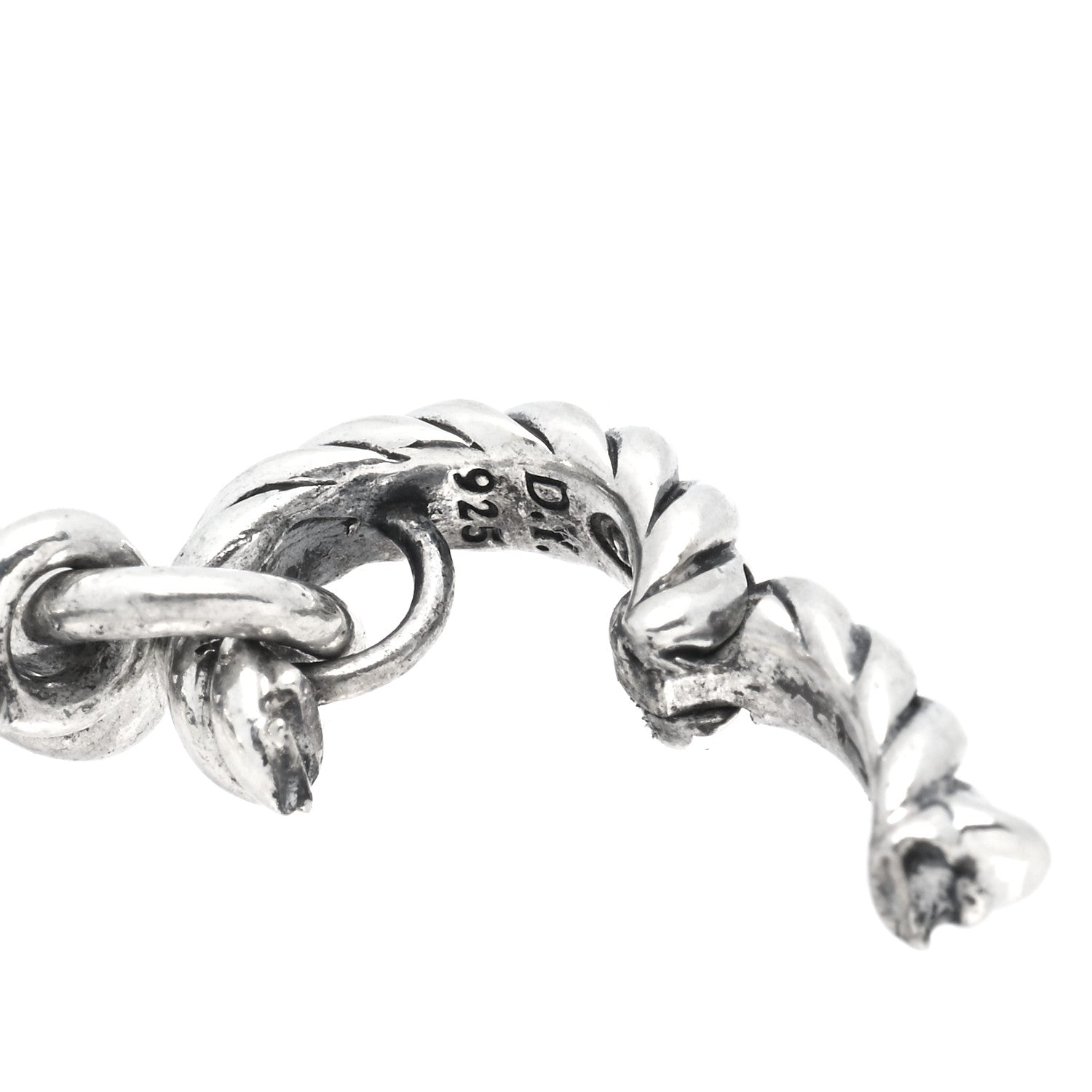 David Yurman Sterling Silver Double Quatrefoil Enhancer Charm Pendant 4 of 4