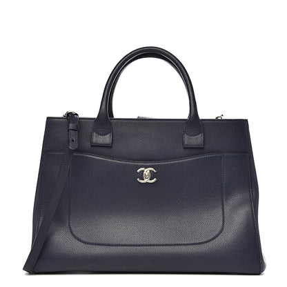 Chanel Grained Calfskin Medium Neo Executive Shopper Tote Dark Blue 1 of 13