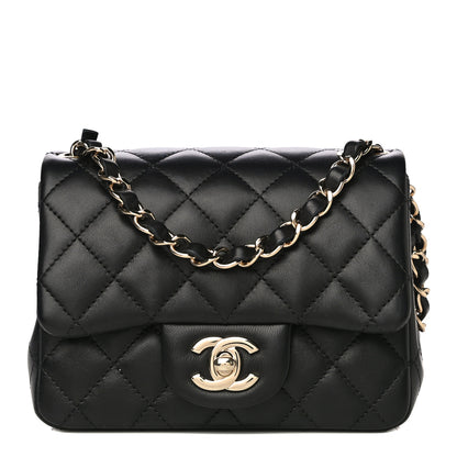 Chanel Lambskin Quilted Mini Square Flap Black 1 of 10