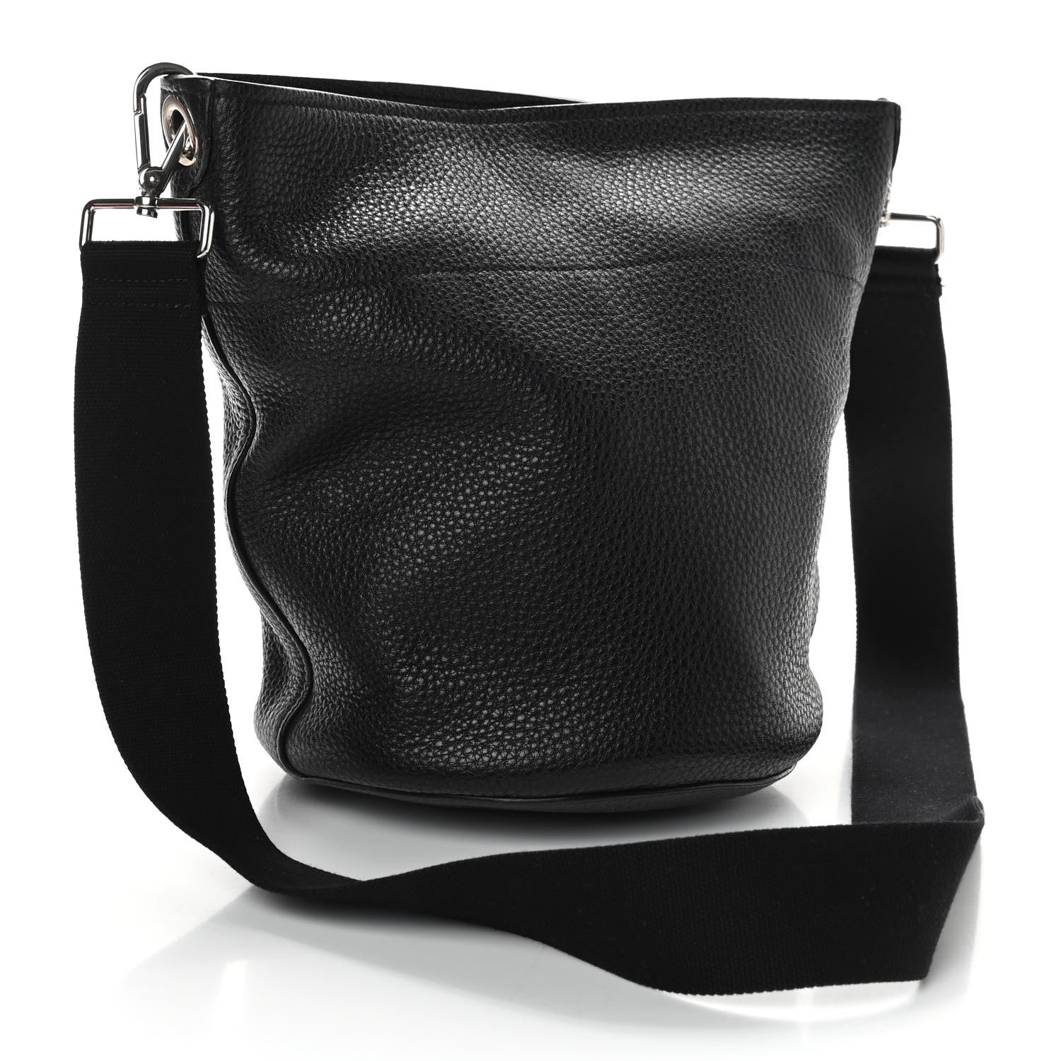 Prada Vitello Daino Bucket Bag Black 2 of 8