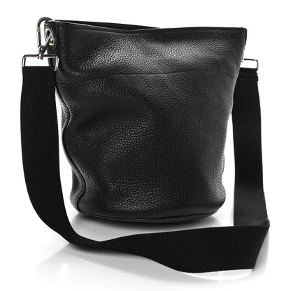 Prada Vitello Daino Bucket Bag Black 2 of 8