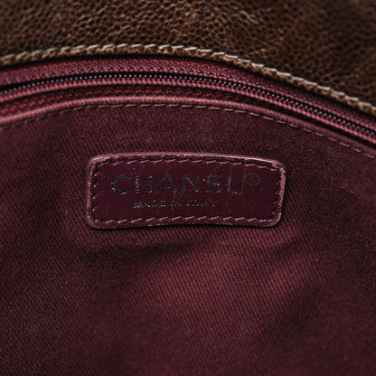Chanel Crumpled Grained Calfskin Jumbo CC Crave Flap Brown 6 of 10