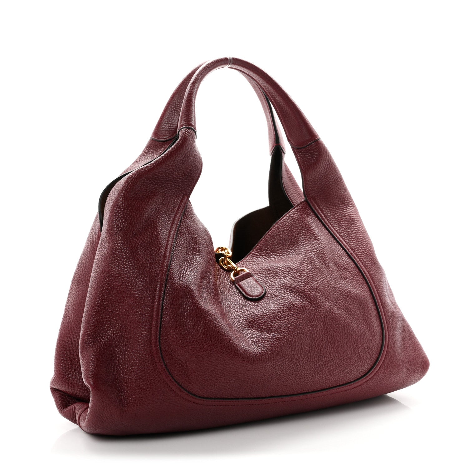 Gucci Grained Calfskin Softbit Maxi Shoulder Bag Rosso Ancora Red 4 of 11