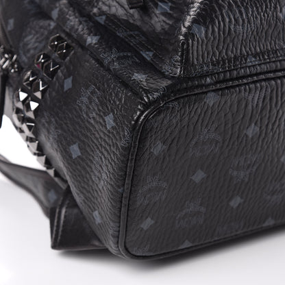 MCM Visetos Small Side Stud Stark Backpack Black 10 of 12