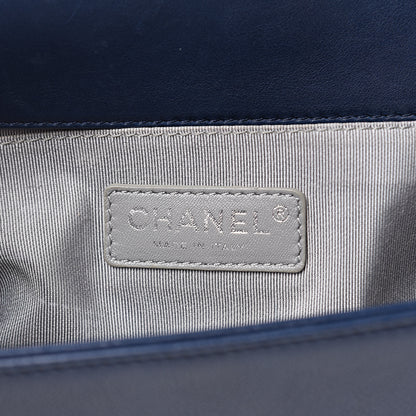 Chanel Calfskin Double Stitch Medium Boy Flap Marine 6 of 15