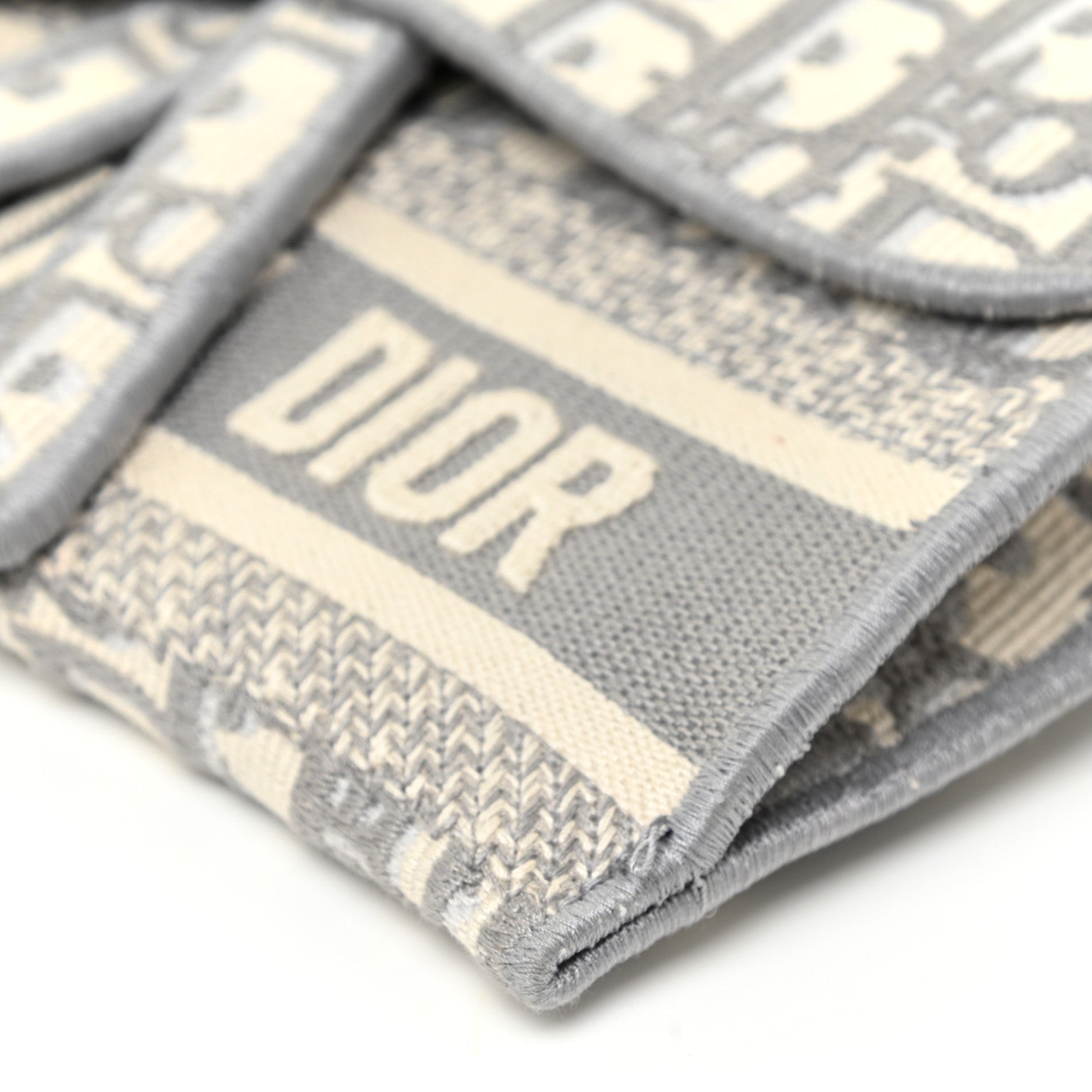 Christian Dior Oblique Slim Saddle Pouch Grey 10 of 13