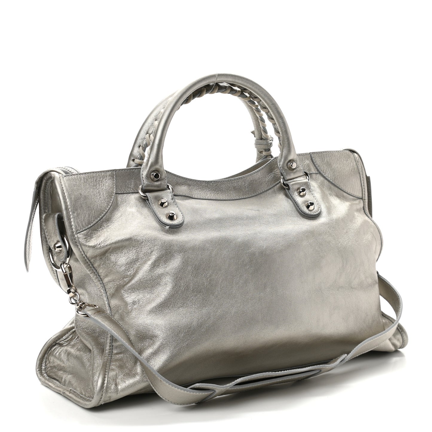 Agneau Classic Silver Hardware City Silver