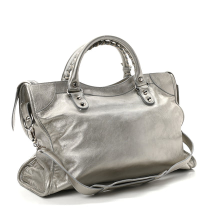 Balenciaga Agneau Classic Silver Hardware City Silver 3 of 10
