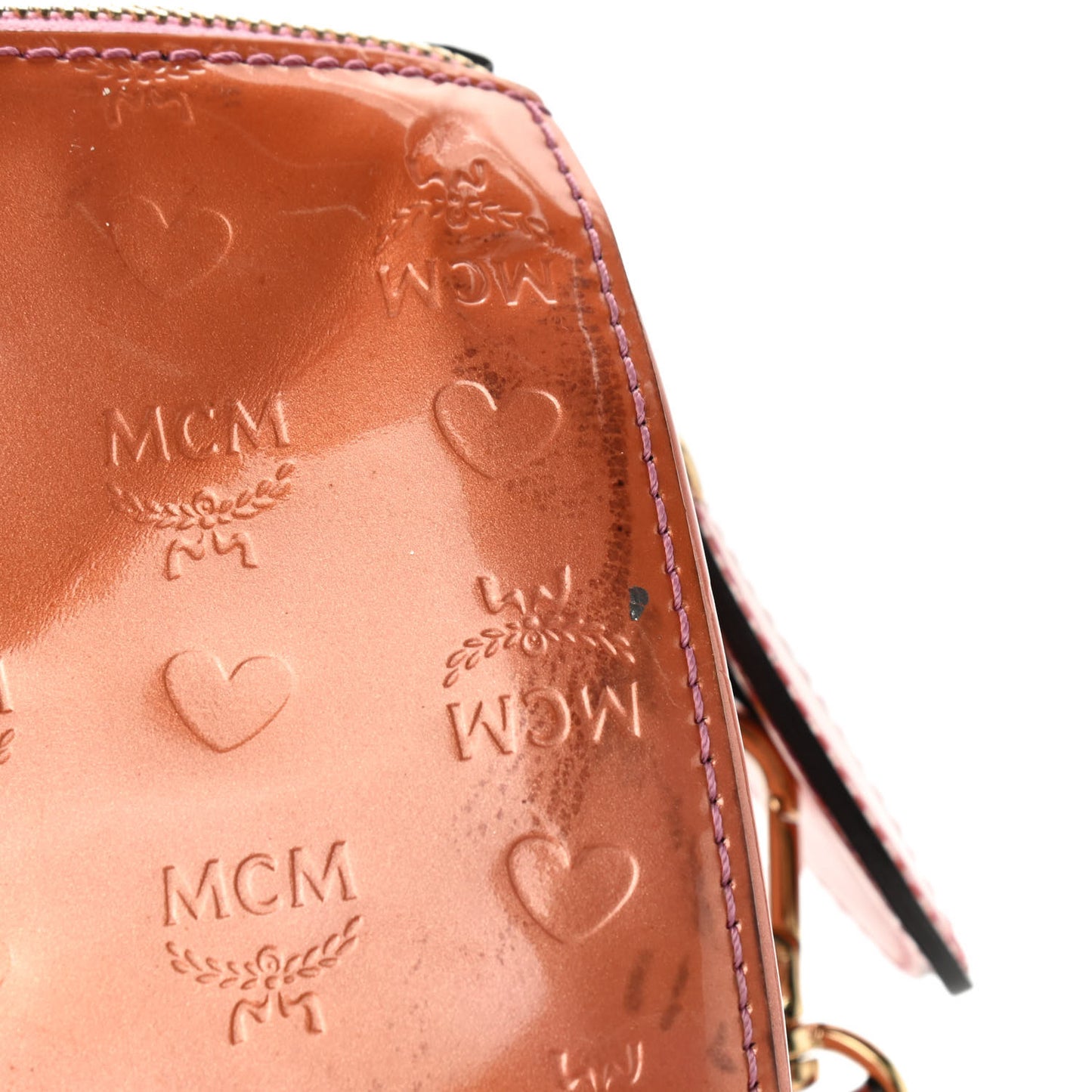 Patent Monogram Boston Bag Bronze