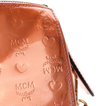 MCM Patent Monogram Boston Bag Bronze 13 of 13