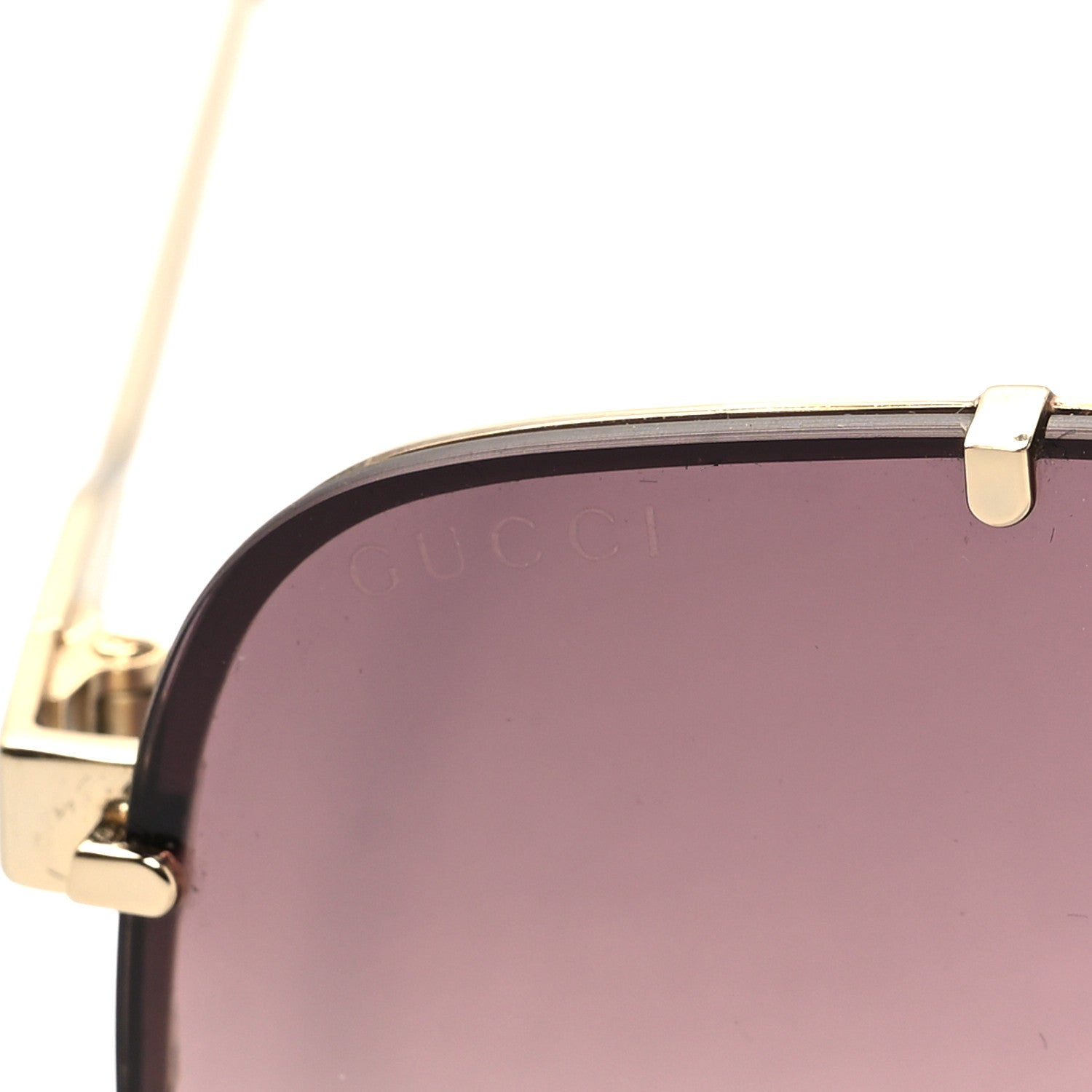 Gucci Metal Square Frame Sunglasses GG0739S Brown 7 of 8
