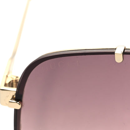 Gucci Metal Square Frame Sunglasses GG0739S Brown 7 of 8