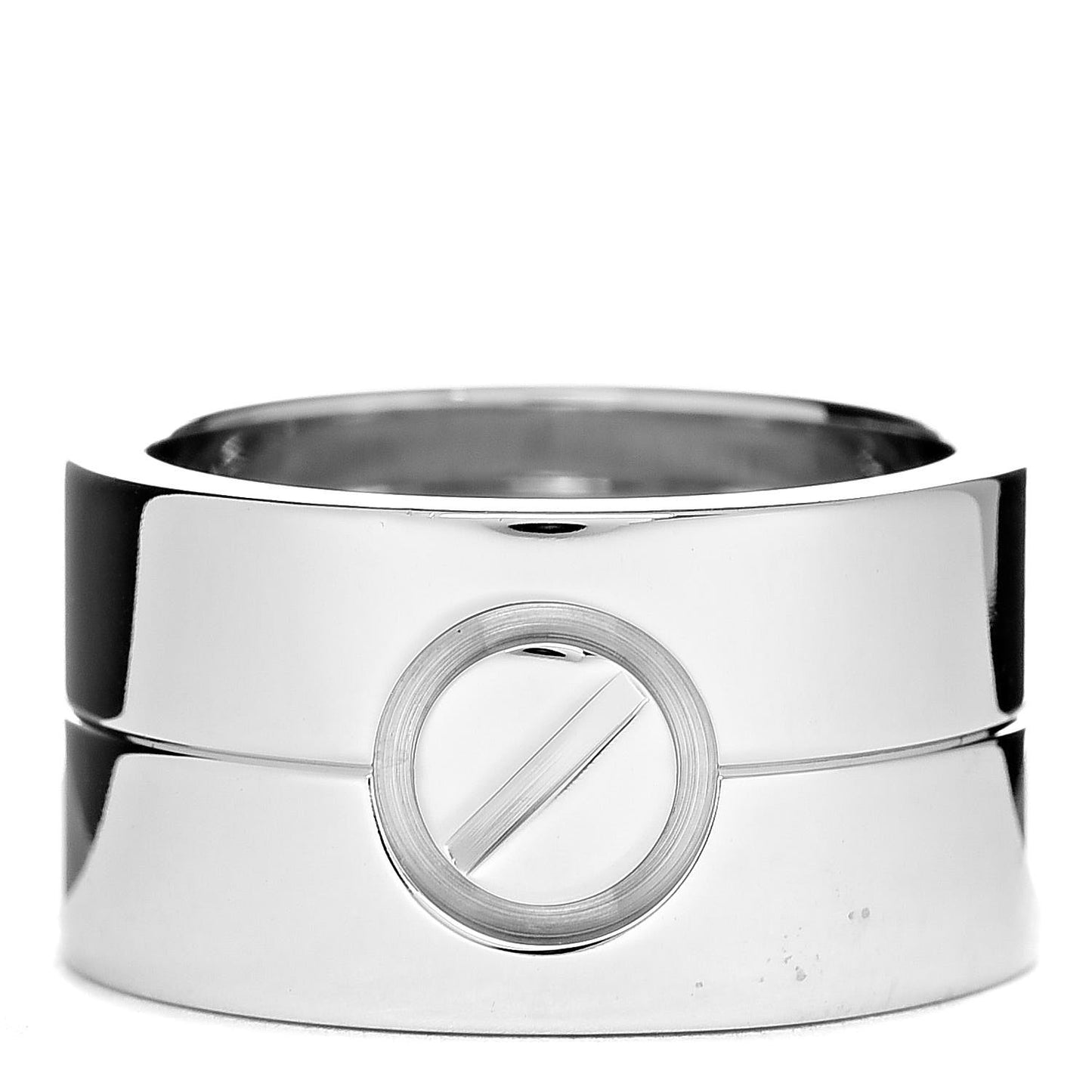 18K White Gold 11mm Wide LOVE Ring 52 6