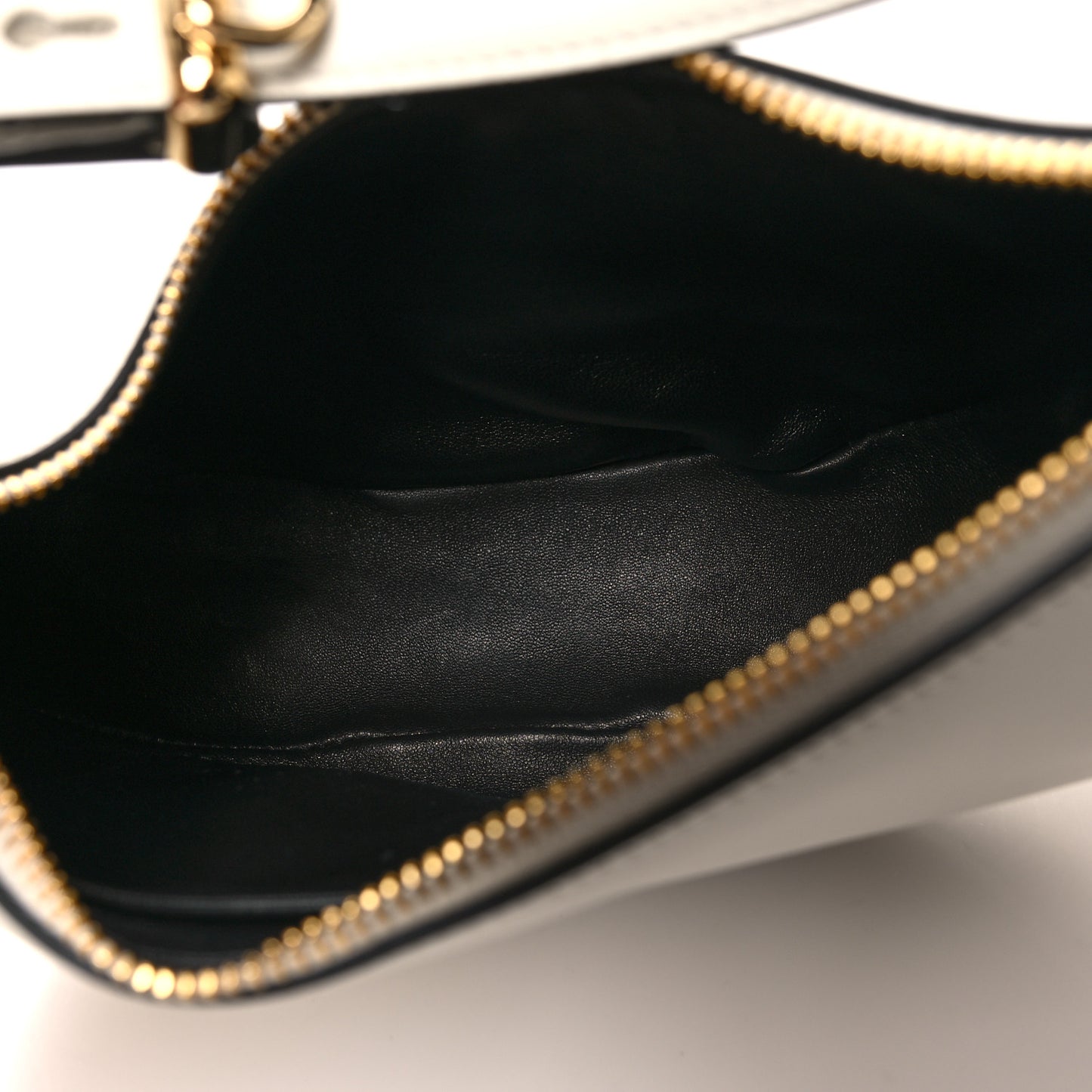 Soft Calfskin Arque Shoulder Bag White