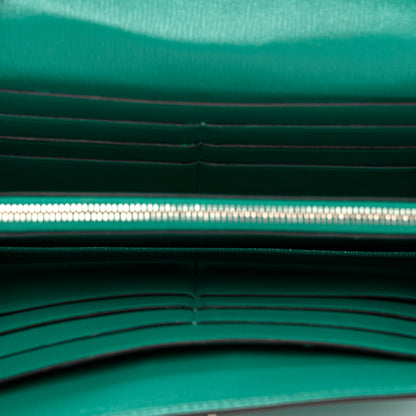 Hermes Matte Alligator Kelly Longue Wallet Bleu Paon 5 of 8