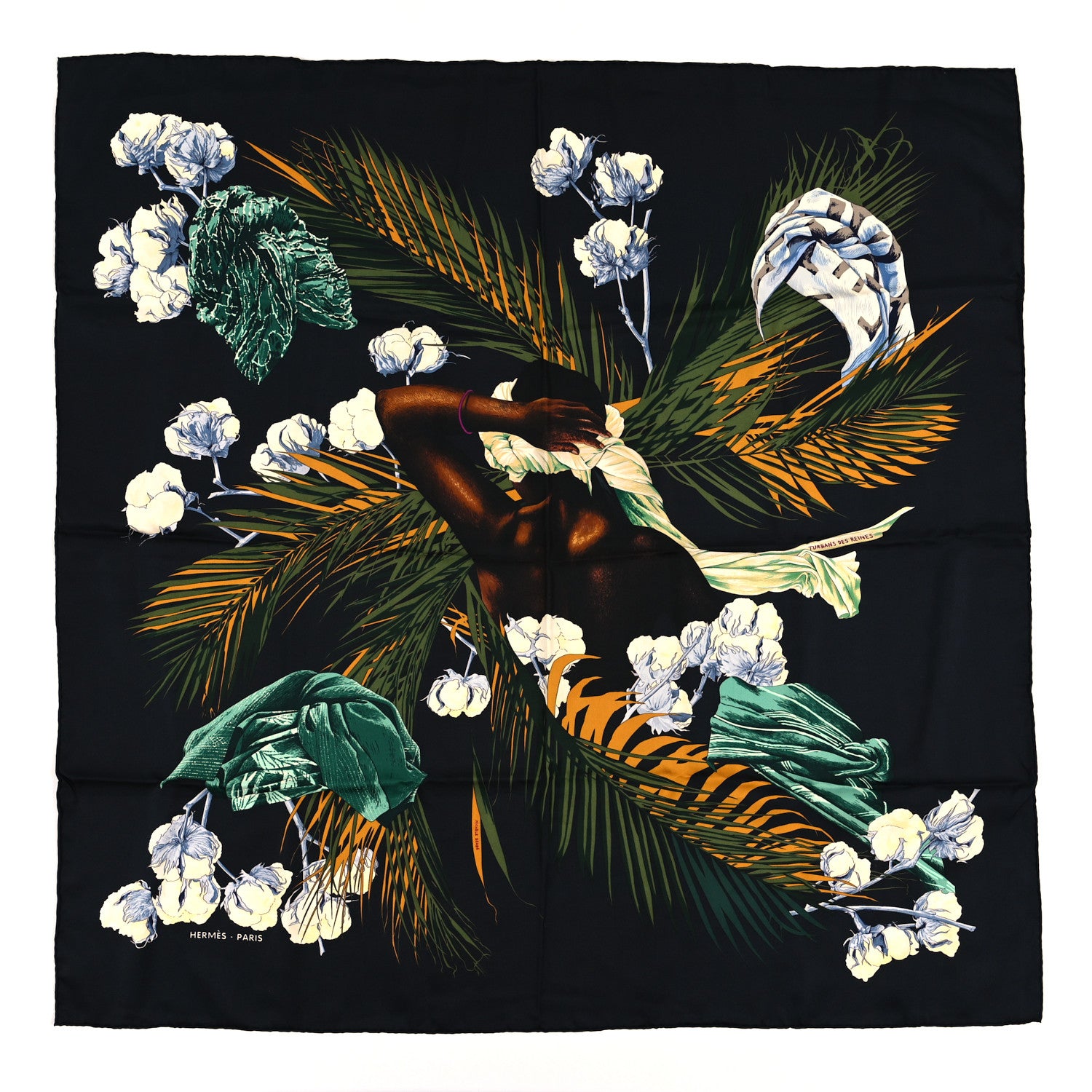 Hermes Silk Turbans des Reines Scarf 90 1 of 3