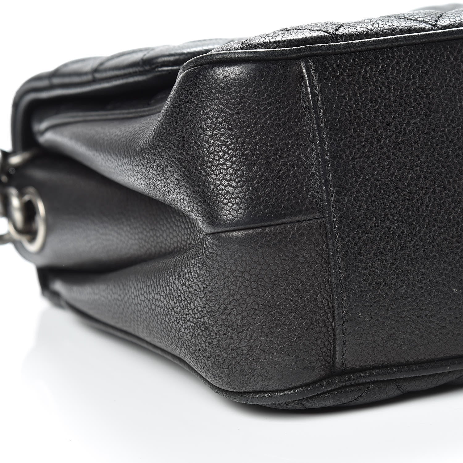Chanel Caviar Quilted Medium Rock In Rome Single Flap Black 9 of 12