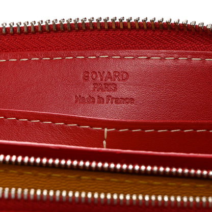 Goyard Goyardine Matignon Zip Around GM Wallet Red 7 of 9