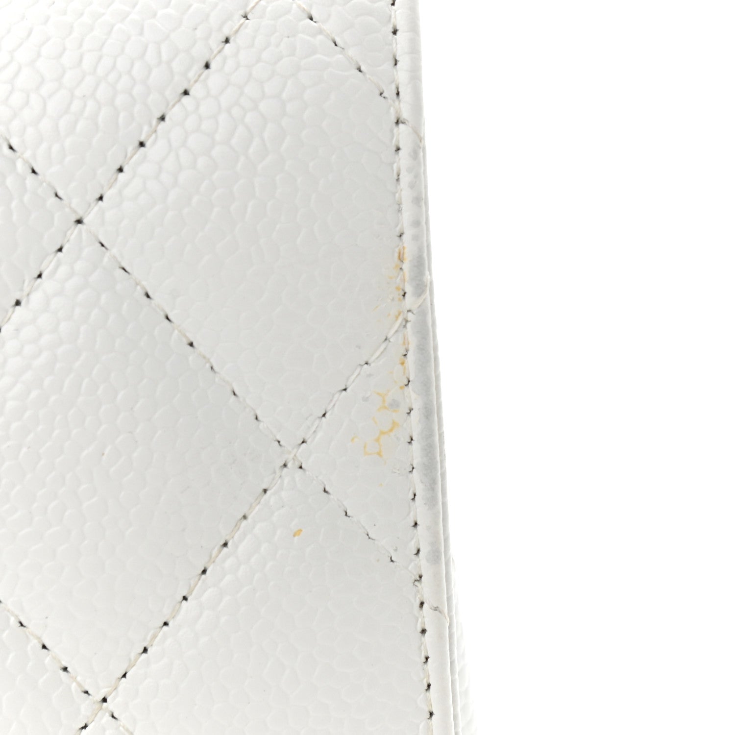 Chanel Caviar Quilted Jumbo Double Flap White 13 of 16