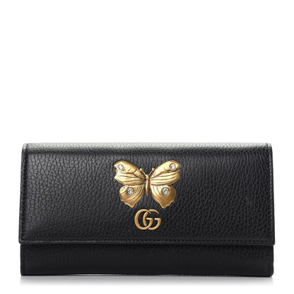 Gucci Calfskin Garden Continental Wallet Black 1 of 8