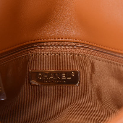 Chanel Lambskin Quilted Medium Chanel 19 Flap Light Brown 8 of 10