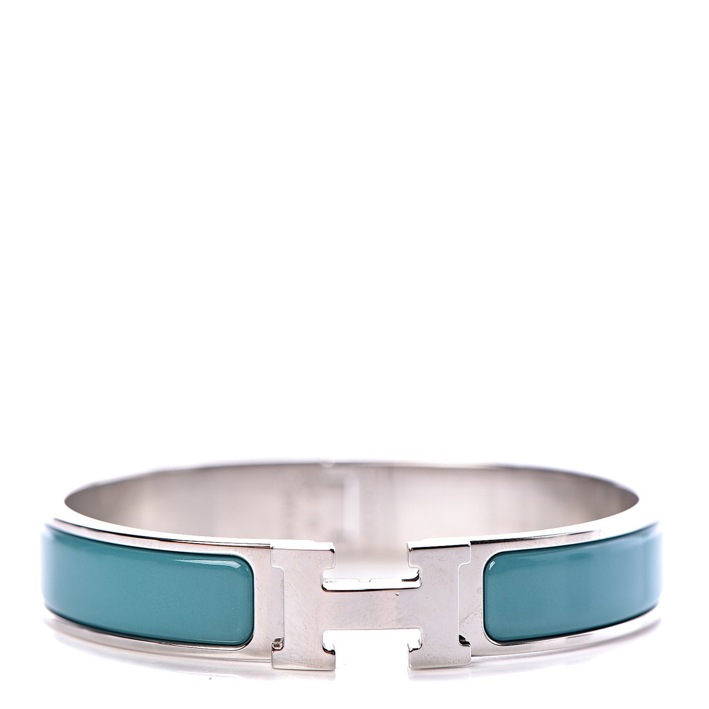 Enamel Narrow Clic Clac H Bracelet GM Vert Bleuete