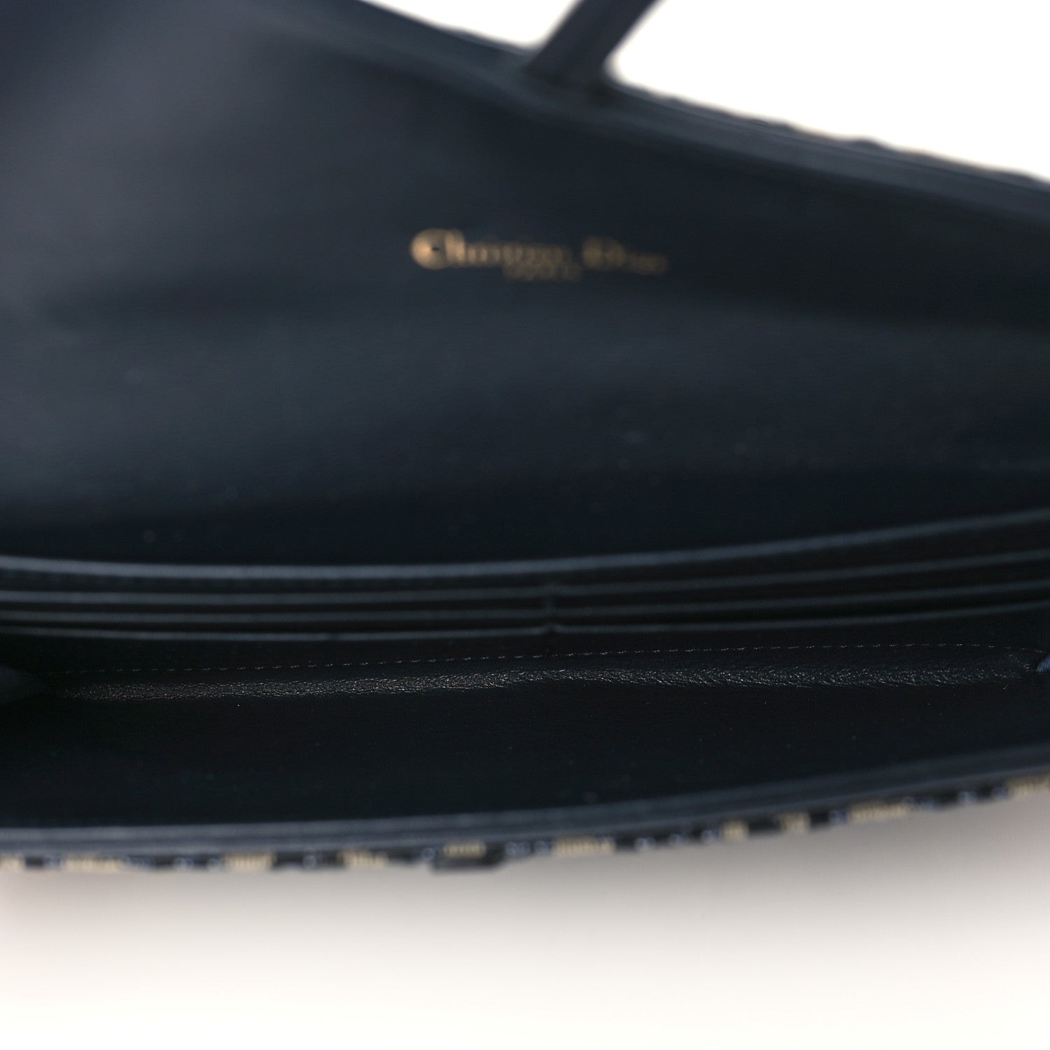 Christian Dior Oblique Saddle Chain Long Wallet Blue 6 of 10