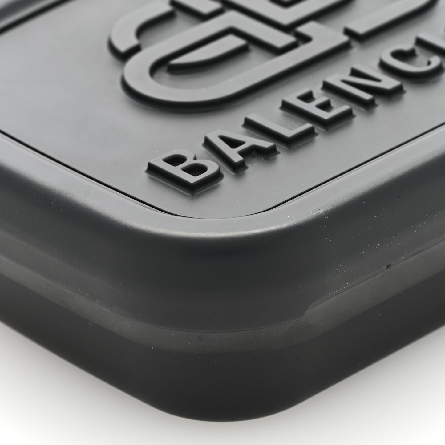 Recycled Plastic Calfskin Embossed Mini Lunch Box Case with Strap Black