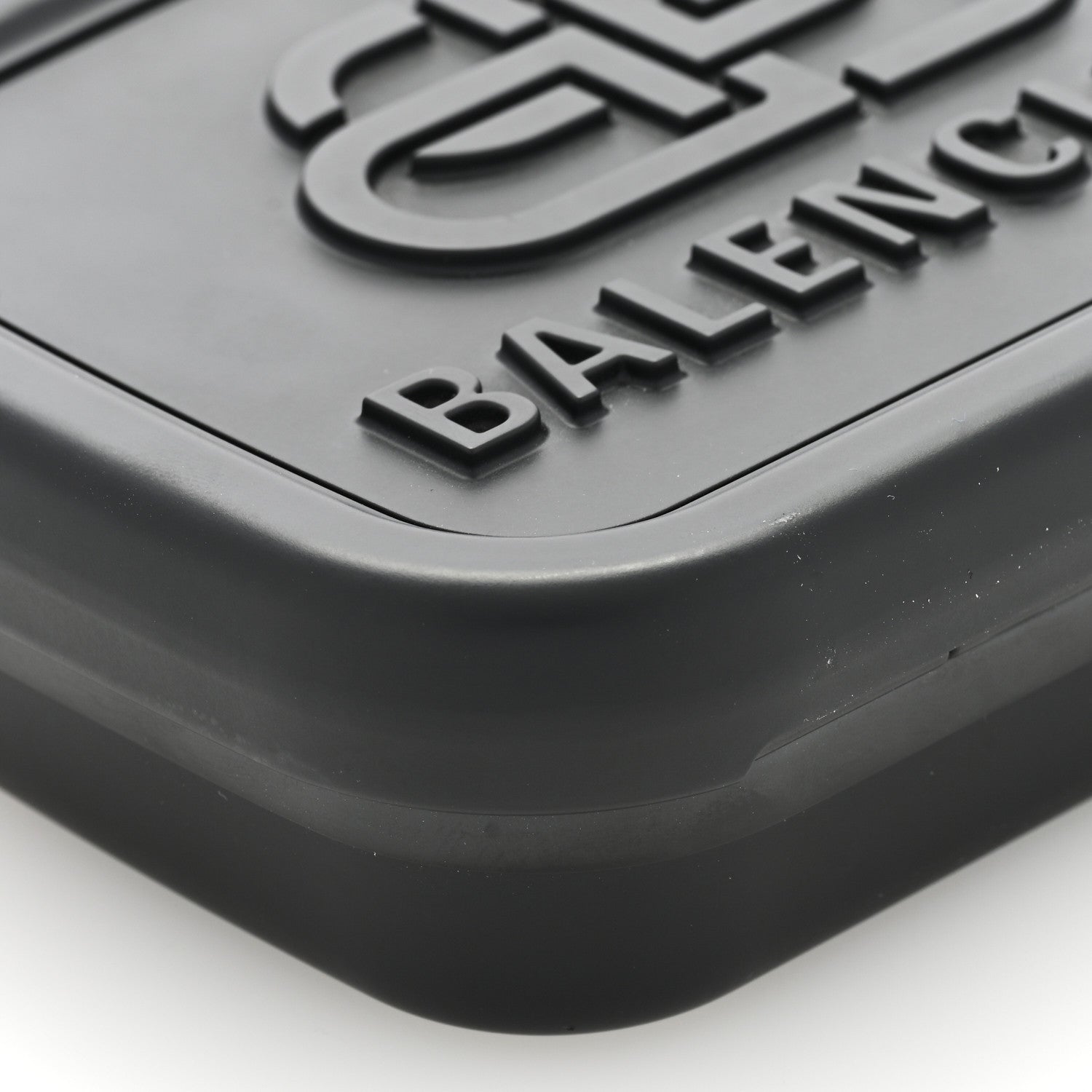 Balenciaga Recycled Plastic Calfskin Embossed Mini Lunch Box Case with Strap Black 7 of 8