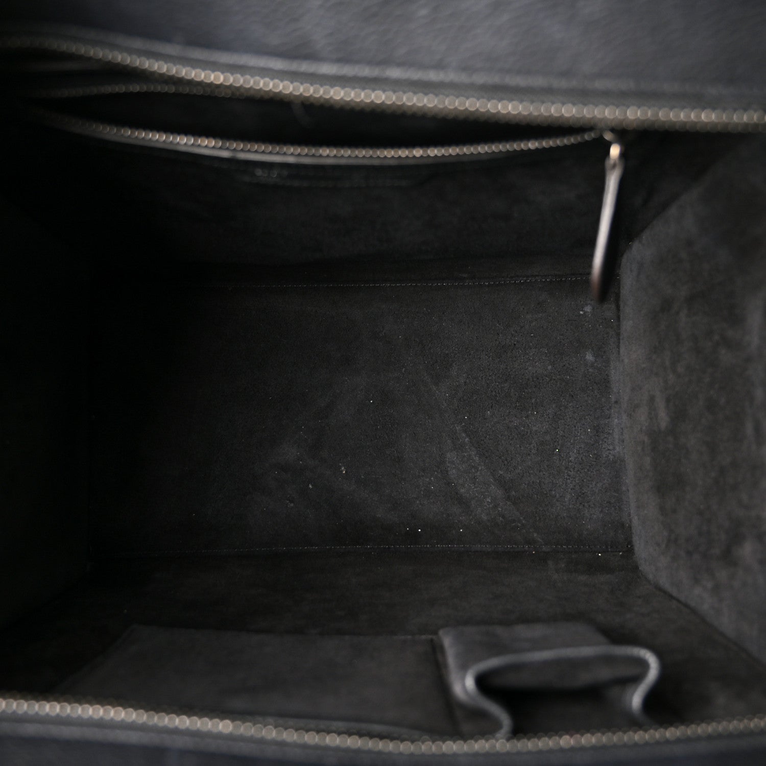 Celine Drummed Calfskin Mini Luggage Black 5 of 9