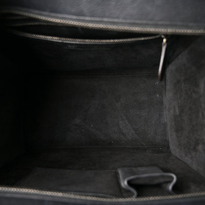Celine Drummed Calfskin Mini Luggage Black 5 of 9