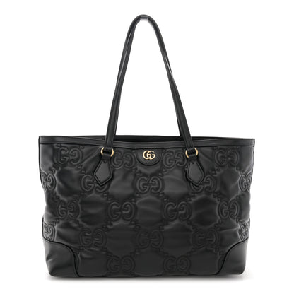 Gucci Calfskin GG Matelasse Medium Ophidia Shopping Tote Black 1 of 12