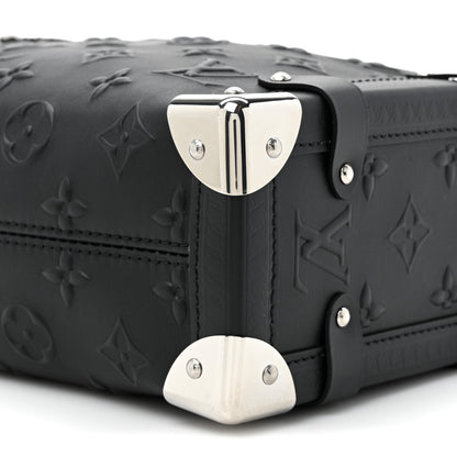Louis Vuitton Calfskin Debossed Monogram Side Trunk Black 8 of 9