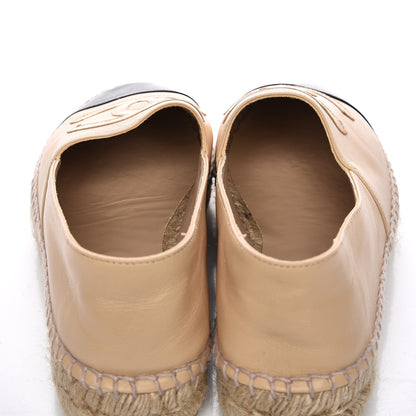 Chanel Lambskin CC Espadrilles 38 Beige Black 12 of 12