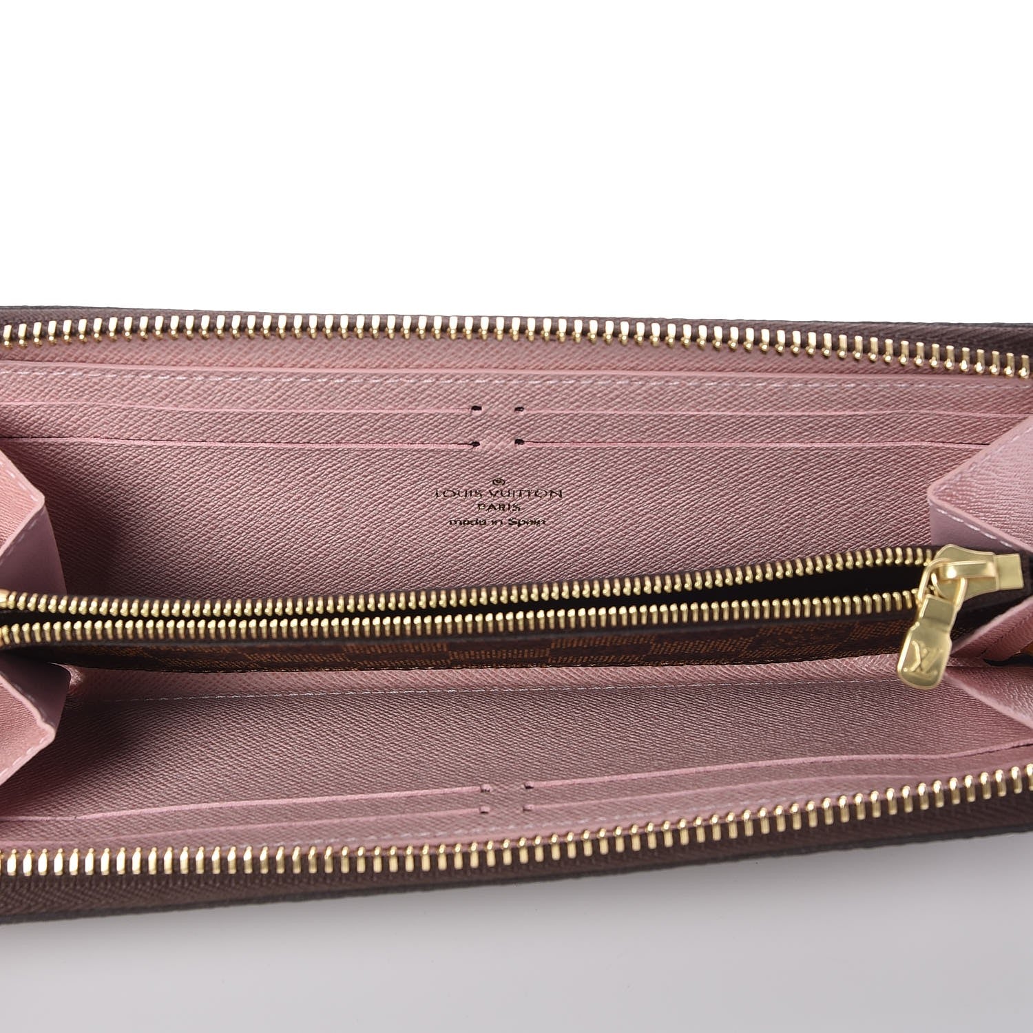 Louis Vuitton Damier Ebene Clemence Wallet Rose Ballerine 5 of 7