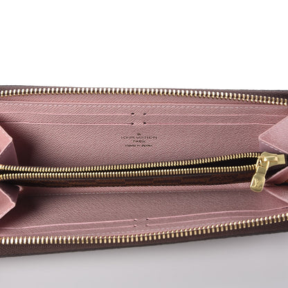 Louis Vuitton Damier Ebene Clemence Wallet Rose Ballerine 5 of 7