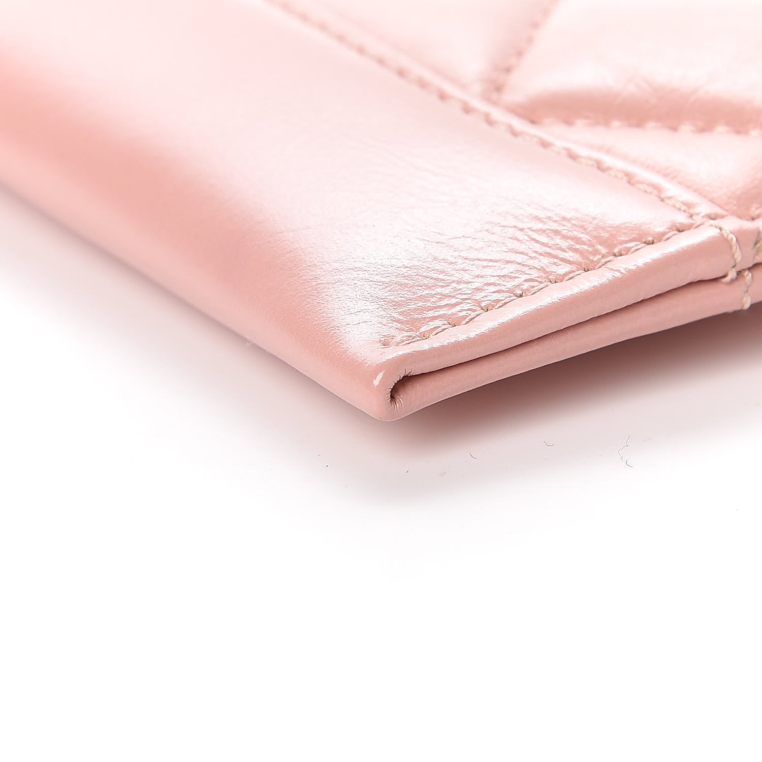 Chanel Aged Calfskin Quilted Gabrielle Card Holder Wallet Light Pink 6 of 11