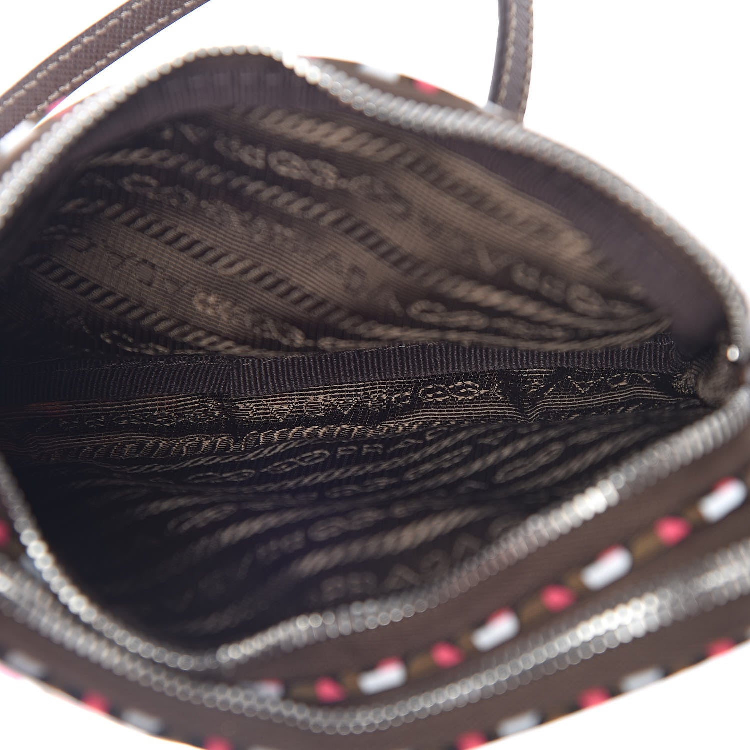Prada Tessuto Stampato Nylon Otta Print Convertible Crossbody Wristlet Rosa 5 of 10