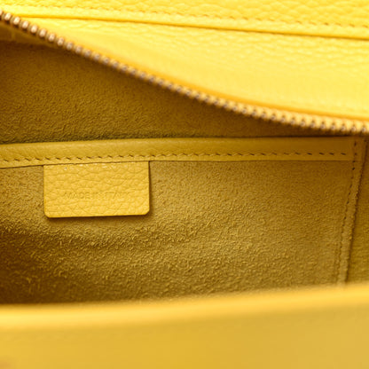 Celine Drummed Calfskin Nano Luggage Citron 6 of 10