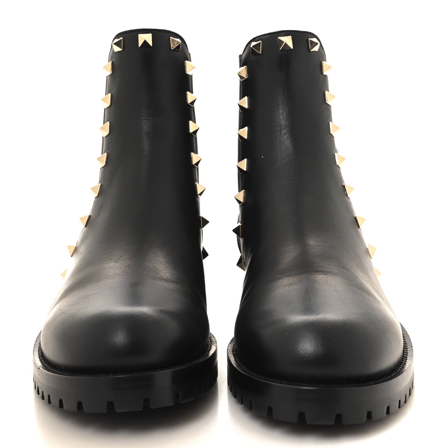 Valentino Garavani Calfskin Rockstud Beatle Chelsea 20mm Ankle Boots 38 Black 2 of 8