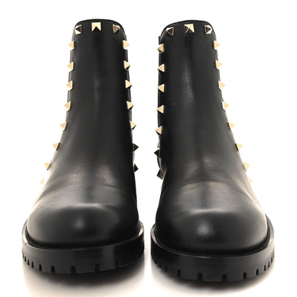 Valentino Garavani Calfskin Rockstud Beatle Chelsea 20mm Ankle Boots 38 Black 2 of 8