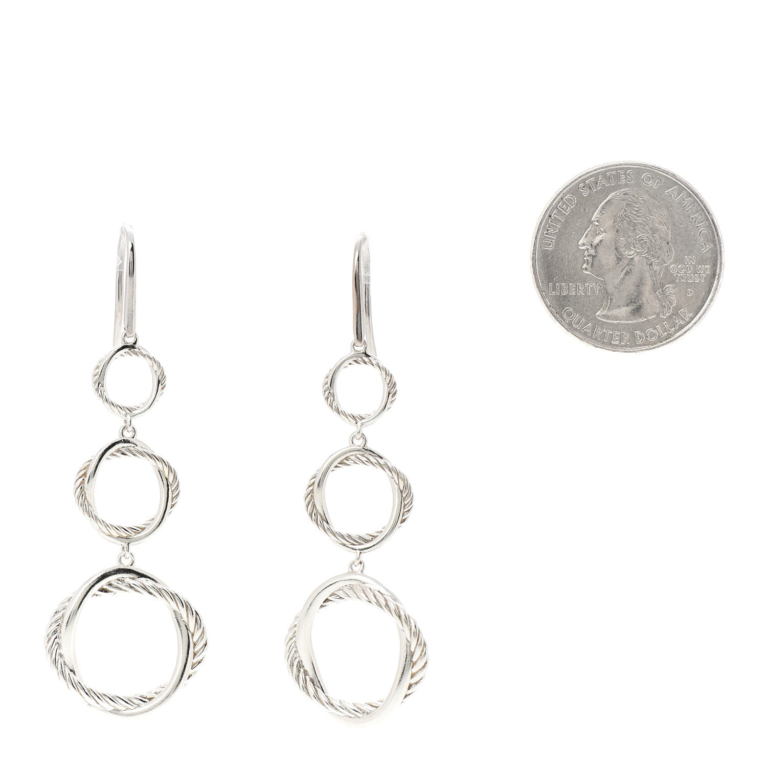 David Yurman Sterling Silver Infinity Triple Drop Earrings 2 of 4