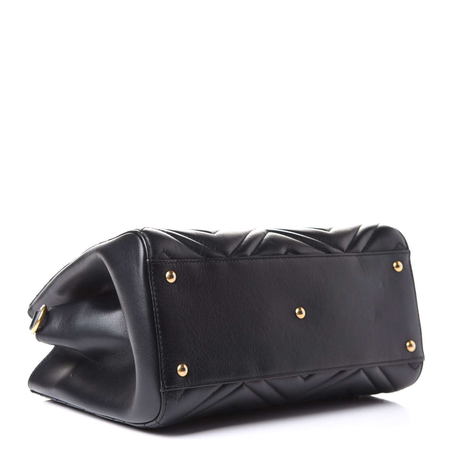 Gucci Calfskin Matelasse Small GG Marmont Tote Black 4 of 11